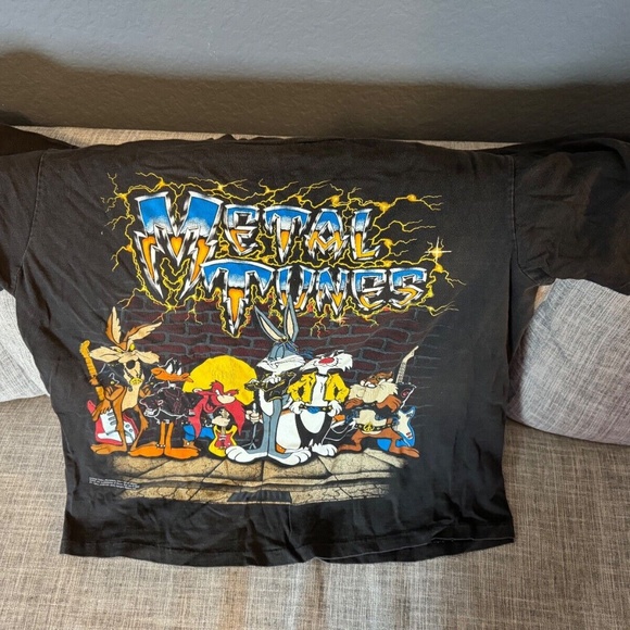 Vintage Looney Tunes Metal Tunes T Shirt XL 90s Changes Single Stitch